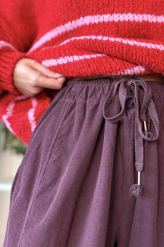 Stanley Baby Cord Jogger Aubergine /15=